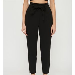 Dynamite black Cindy Paperbag Cigarette Pants
